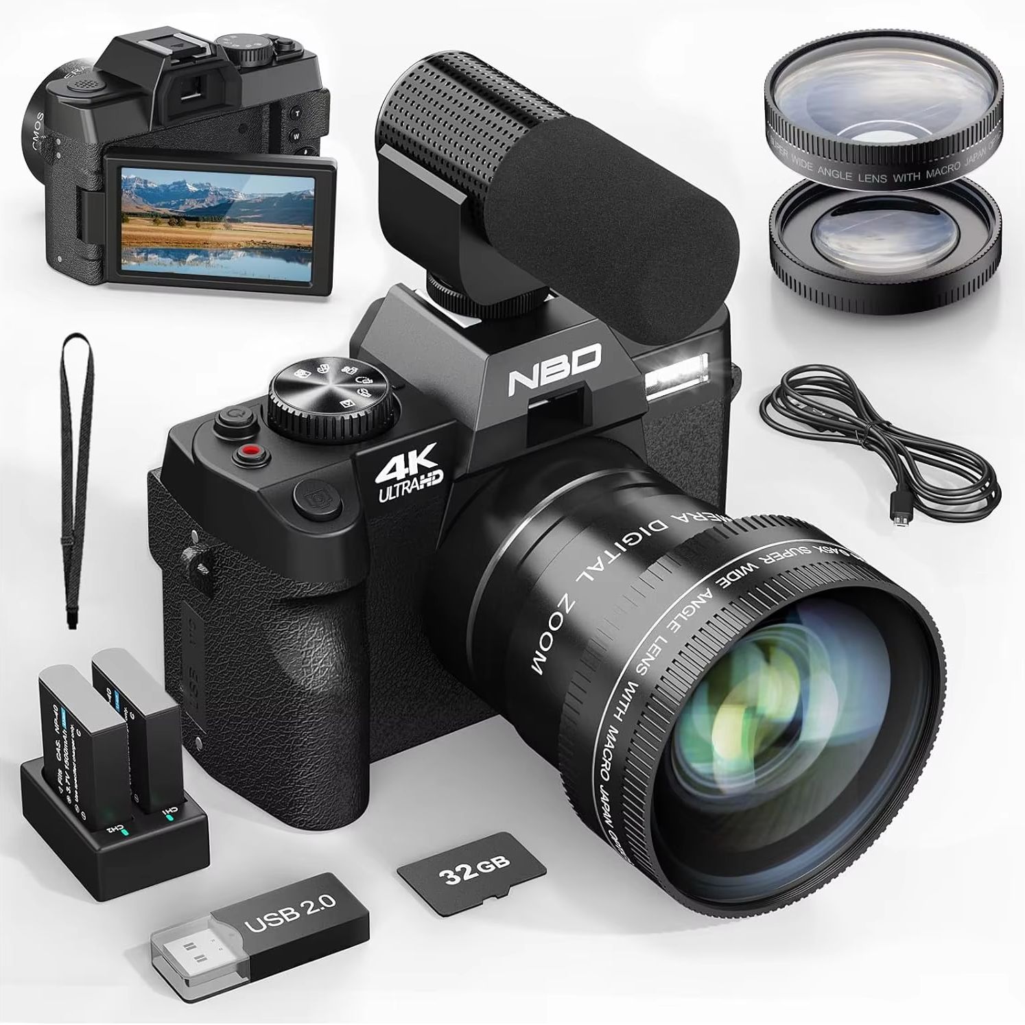 Japanese Lifestyle Youtubers - NBD S100F 48MP&4K Digital Camera with