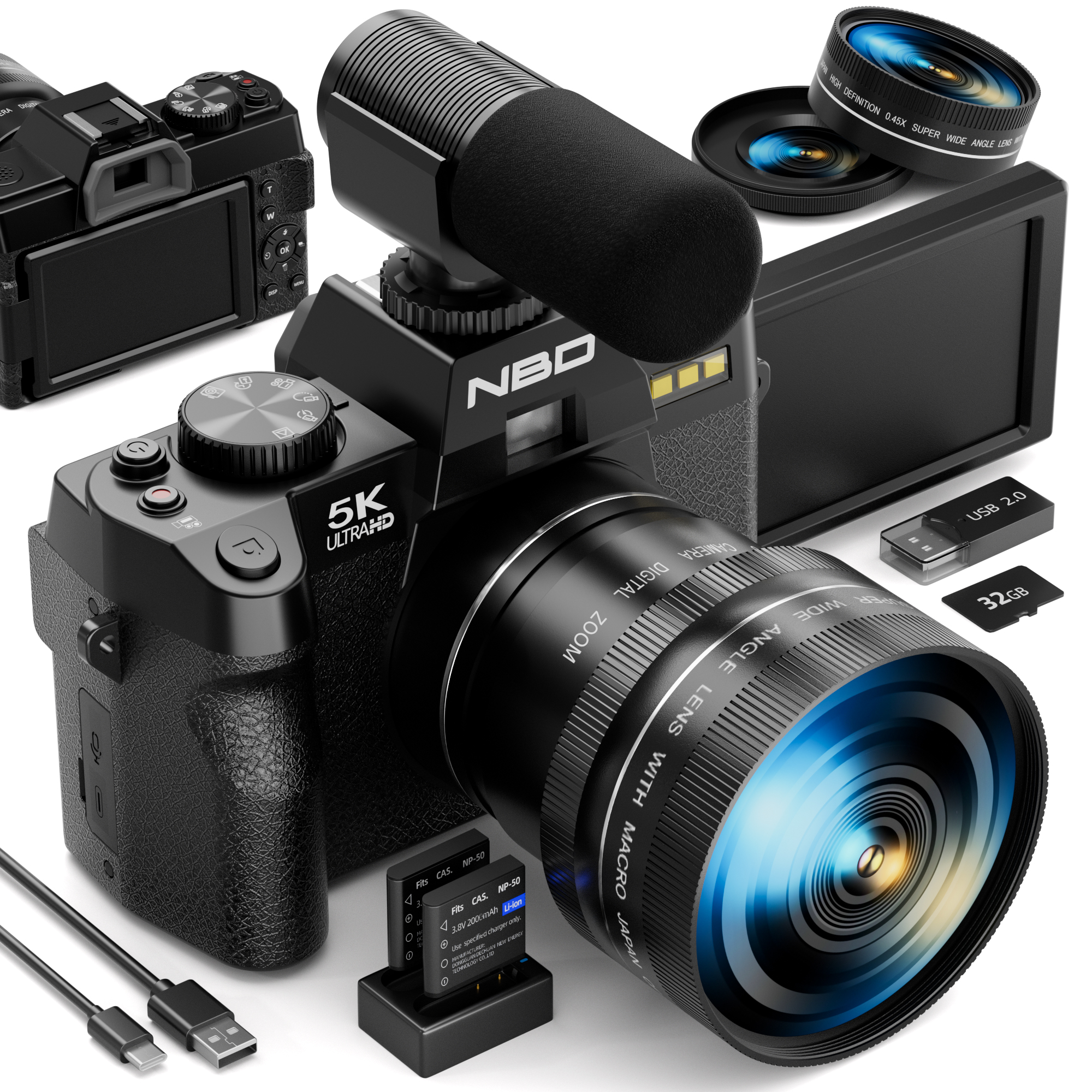 Japanese Lifestyle Vlog - NBD 5K 48MP Digital Cameras for