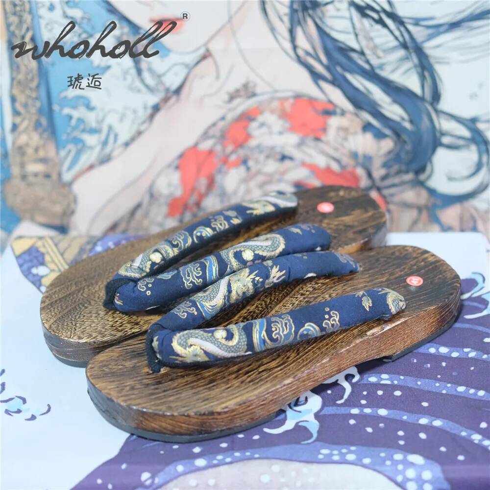 Geta Wooden Sandal - Man Wooden Clogs Slippers Women's Japanese