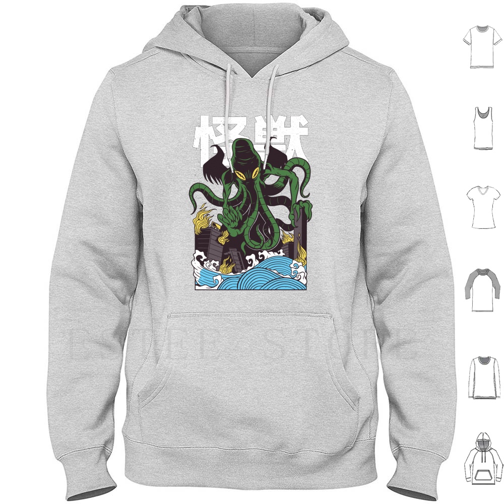 Japanese Cthulhu Hoodies Long  - Japanese Daily Lifestyle recensie en prijs