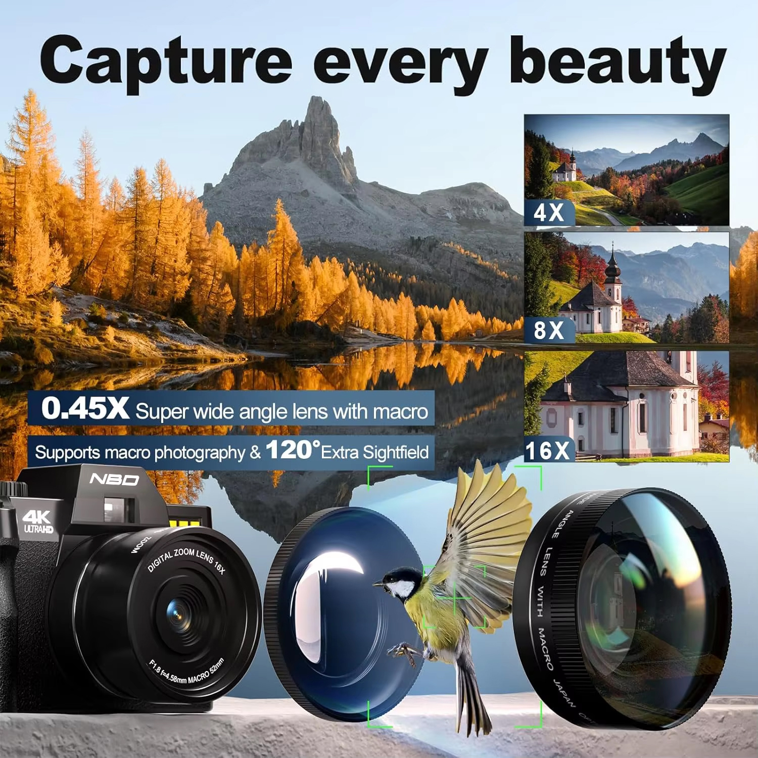 NBD 48MP 4K Digital Camera S10 - Japanese Lifestyle Vlog recensie en prijs