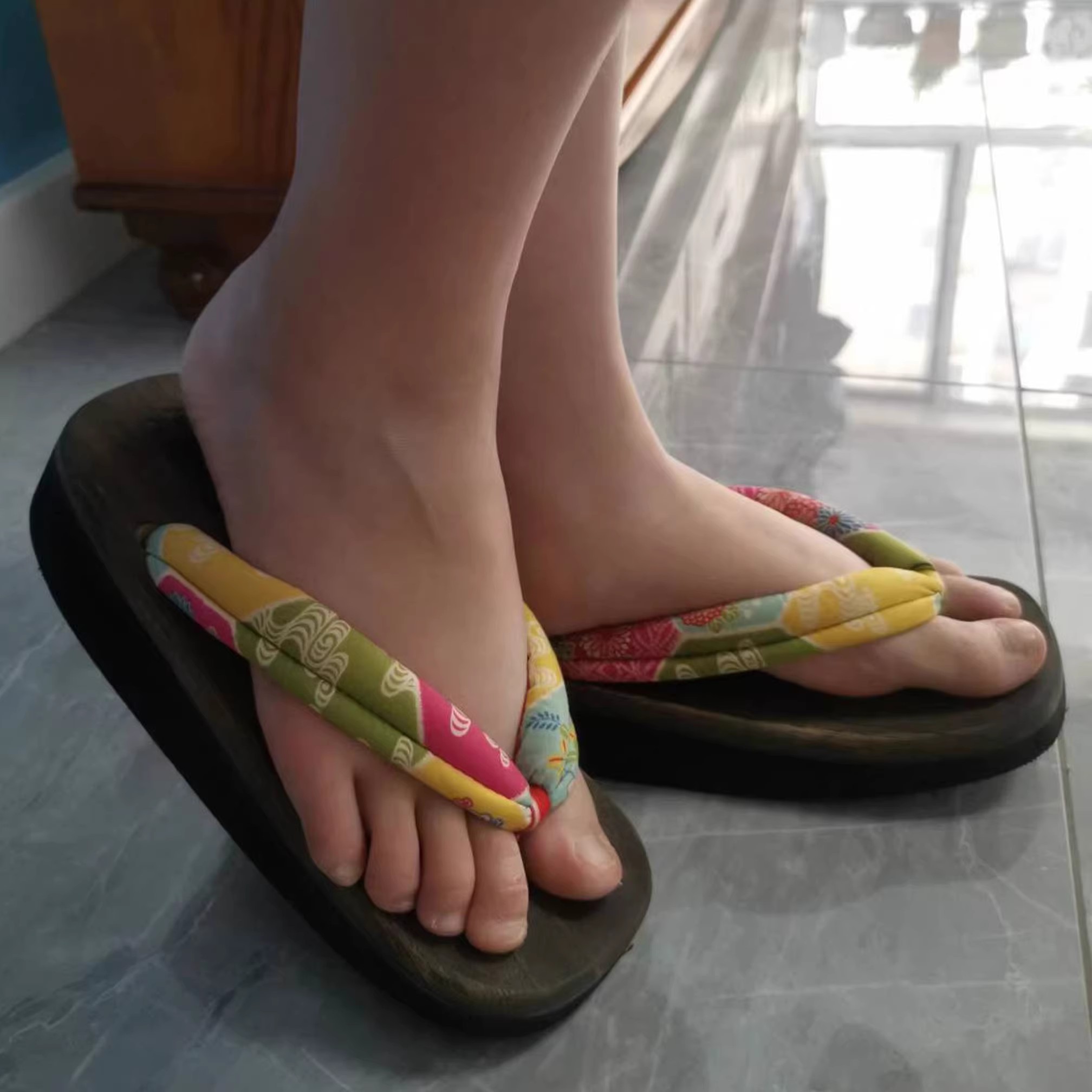 Women's Cosplay Shoes Mid Heel - Geta Wooden Sandal recensie en prijs